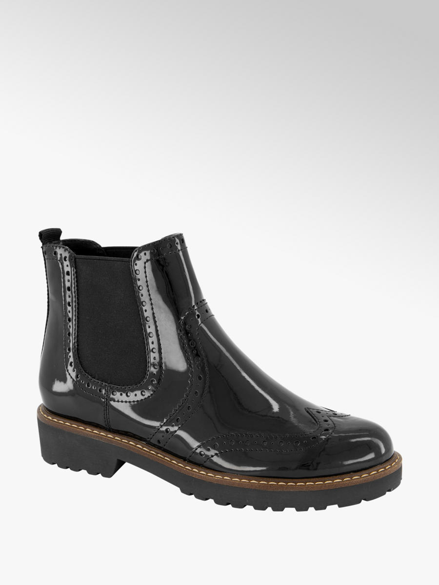 Zwarte brogue chelsea boot van Graceland Zwarte brogue chelsea boot van Graceland